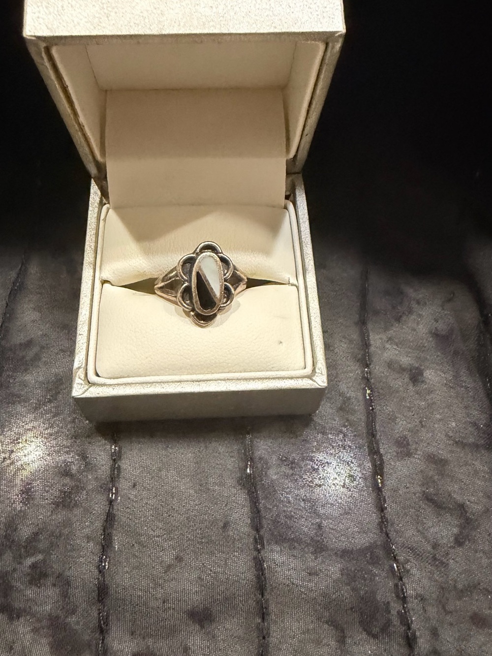 Sterling Silver Black Onyx Pinkie Ring
